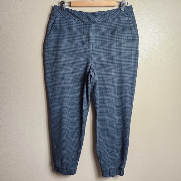 Sweaty Betty Womens High Rise Gray Plaid 7/8 Trail Trousers Joggers-Size L (10) - Picture 1 of 9